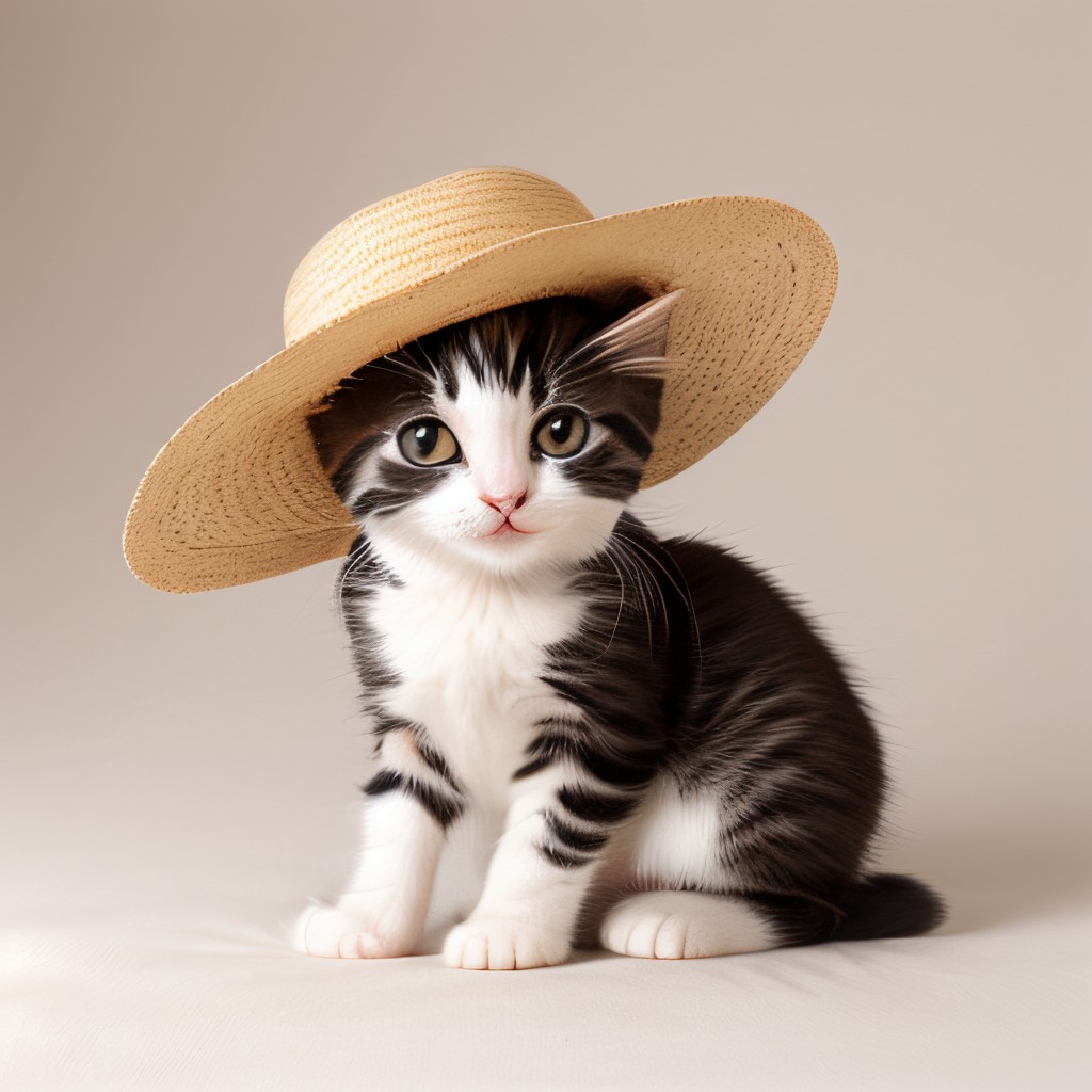 00072-383868817-cute kitten wearing panama hat,  _lora_PanamaHatConceptNew_1000steps_0.8_.jpg